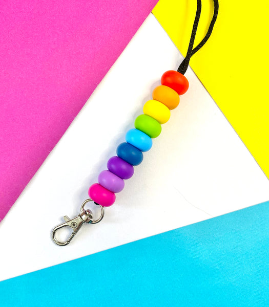 Silicone Rainbow Lanyard