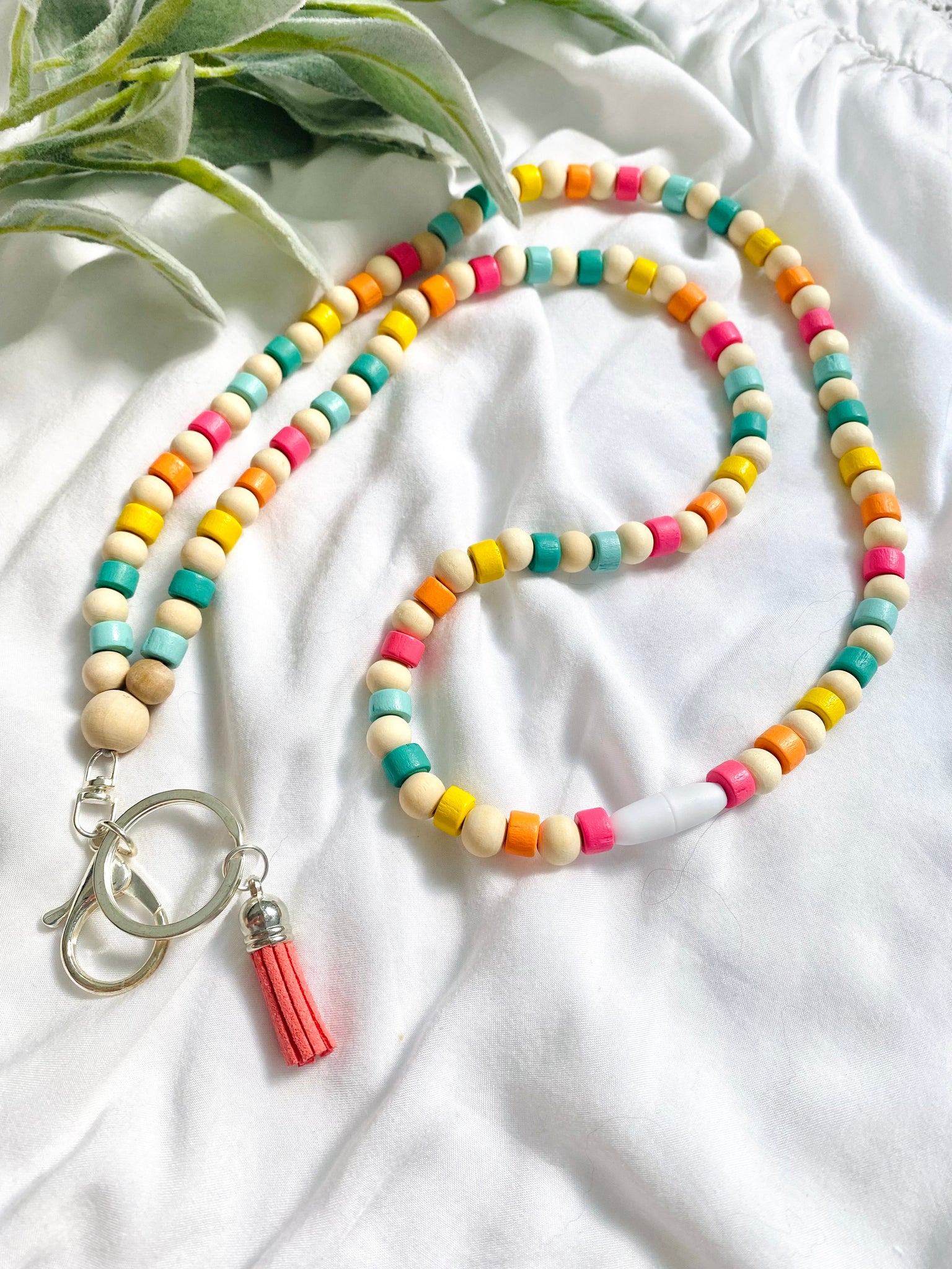 ‘Ice Pop’ Wood Bead Lanyard