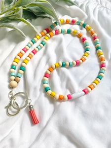 ‘Ice Pop’ Wood Bead Lanyard