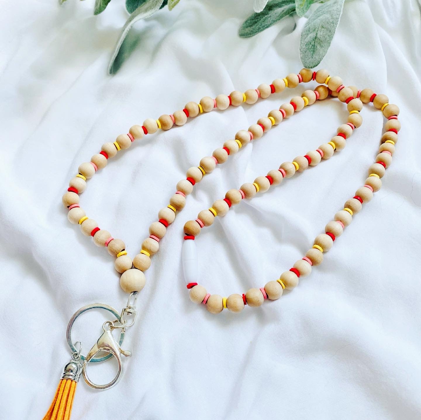 ‘Fruit Punch’ Wood Bead Lanyard