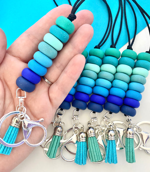 Seaglass ombré lanyard