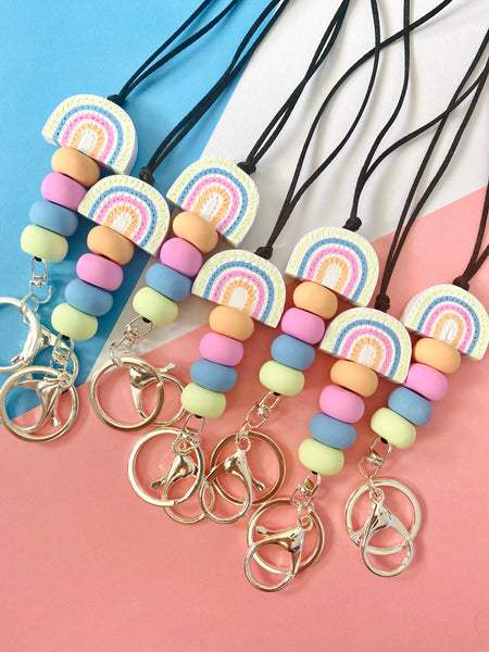 Pastel Rainbow Lanyard